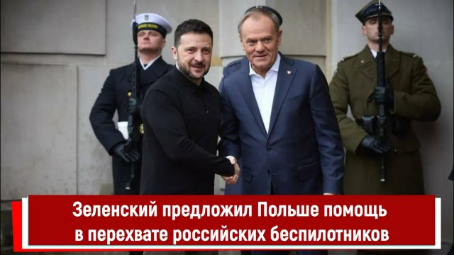 Зеленский предложил Польше помощь в перехвате российских беспилотников