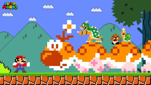 🔥 ГИГАНТСКИЙ Вигглер, Боузер и Гумба против Марио! Кто выживет?