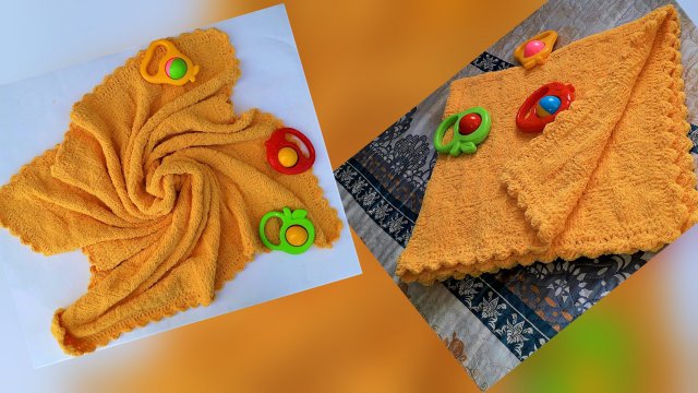 ✨️Плед спицами "Солнечный зайчик "✨️Мастер класс ✨️