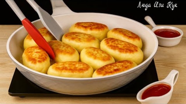 На сковороде Картофельные ЗРАЗЫ с мясом ПИРОЖКИ из картошки с мясной начинкой, обед ужин завтрак