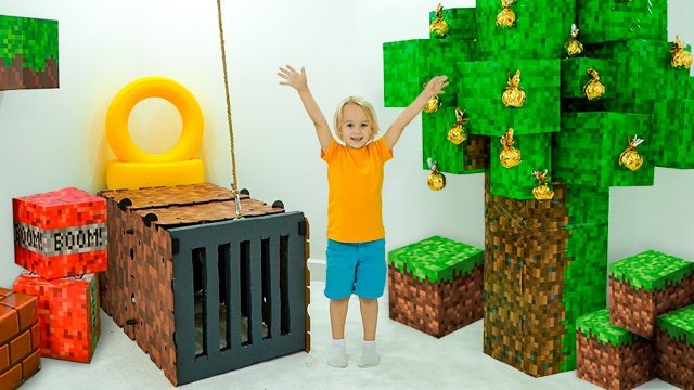 Влад и Ники - Гигантский лабиринт челлендж для детей! Видео от Влада и Ники!