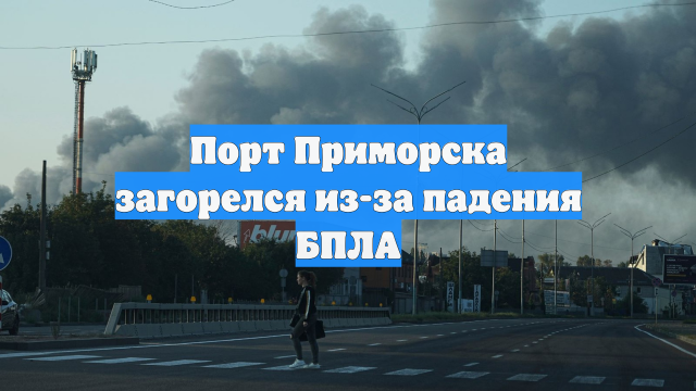 Порт Приморска загорелся из-за падения БПЛА