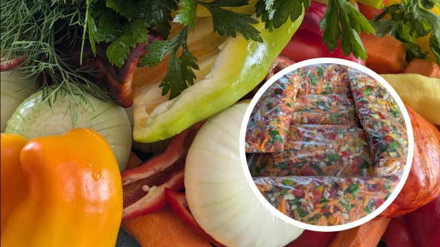 Заморозка овощей для зимнего пользования.