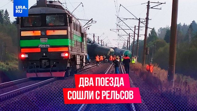 Два поезда сошли с рельсов в Гатчинском и Лужском районах Ленобласти