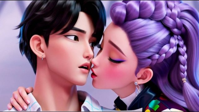 100 ПОЦЕЛУЕВ- ПЕСНЯ KPop Demon Hunters Edit AI Huntrix Rumi, Zoey, Mira
