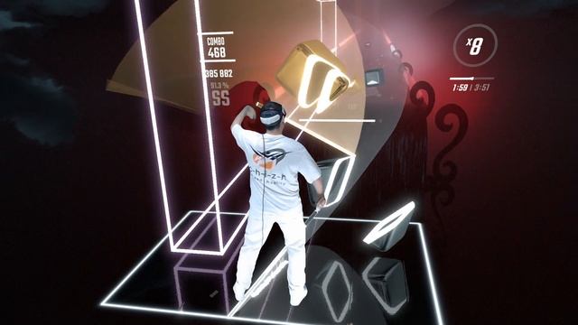Beat Saber - Gorillaz - On Melancholy Hill (Expert+ SS) [Mixed Reality]