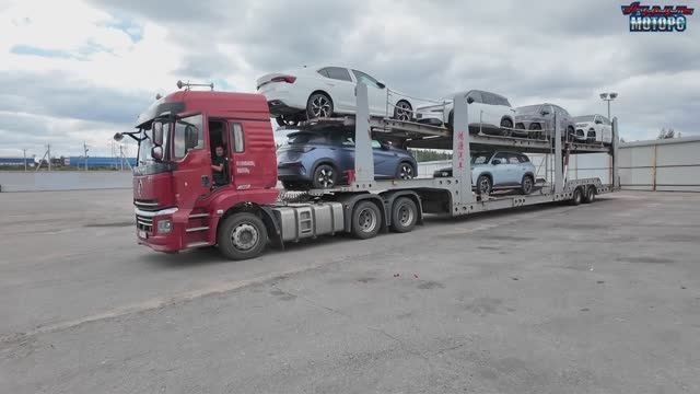 Принимаем в Москве автовоз с Шестью автомобилями из Китая!