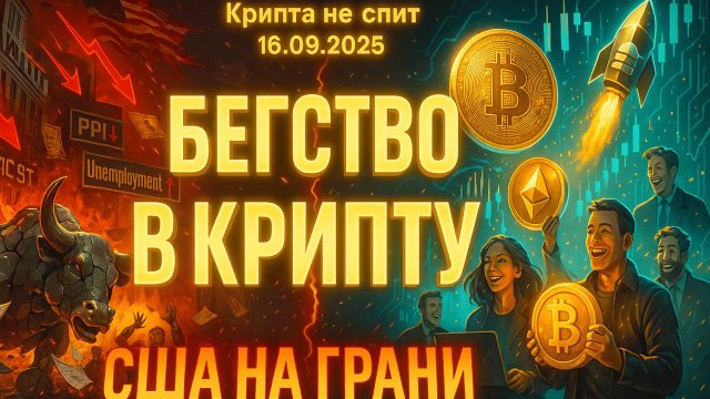 КРИПТА НОВОСТИ 16.09.2025 | КРАХ ЭКОНОМИКИ США - РОСТ КРИПТЫ | БИТКОИН И КИТЫ | NFT ЗА ПУТЕШЕСТВИЕ