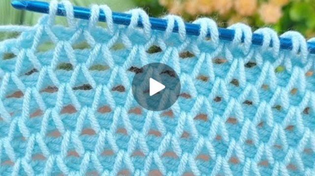 Узор крючком в тунисской технике вязания 🙂 #тунисскоевязание #всевжизнисвязано #вязаниекрючком
