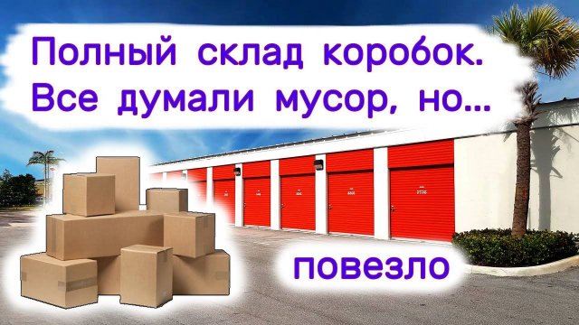 Купили полный склад коробок. Все думали мусор, но... повзло.
