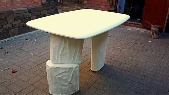 стол  из  арт бетона  на  даче декоративный  камень мастер класс СЕРГЕЙ Pioner