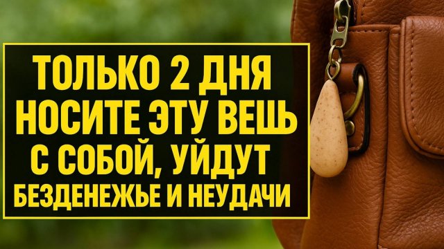 Только 2 дня носите эту вещь с собой - и бедность уйдёт, а деньги потекут в ваш дом