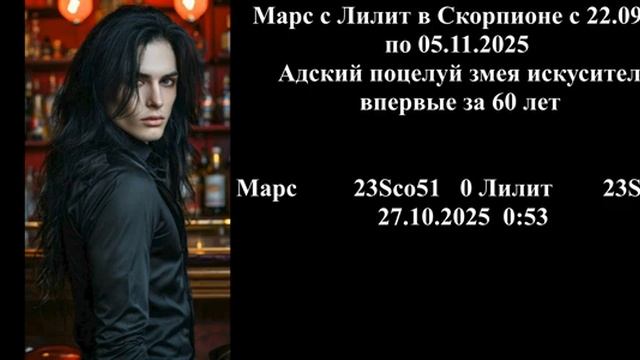 Астролог Mila Spica Astrologer -Марс с Лилит в Скорпионе Адский поцелуй Часть 1 (20.09.2025)