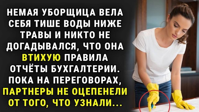 Немая уборщица правила отчеты бухгалтерии. Когда это выплыло наружу, случился ужасный скандал
