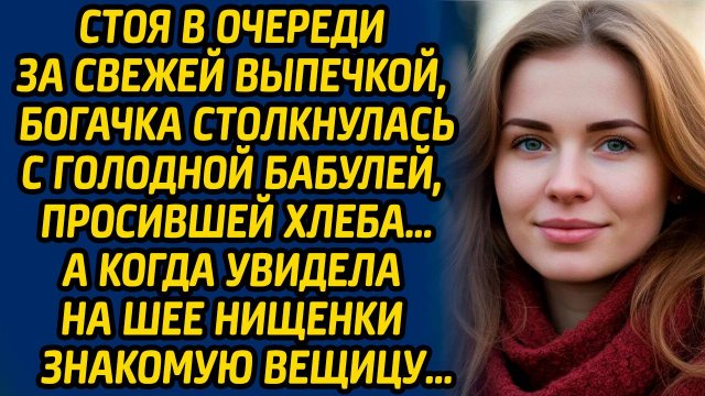Стоя в очереди за свежей выпечкой, богачка столкнулась с голодной бабулей, просившей хлеба… А когда.