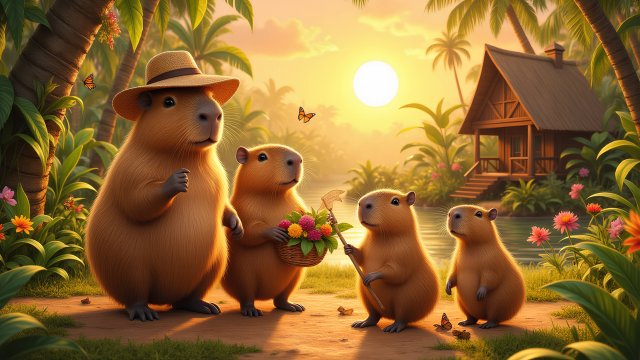 КАПИБАРА И СЕМЕЙНЫЙ ПИКНИК | Мультфильм для детей ✨🐤