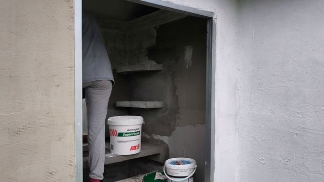 Хоз.блок готов полностью. Доделала помывочную.