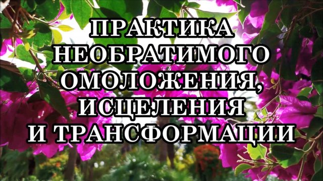 ПРАКТИКА НЕОБРАТИМОГО ОМОЛОЖЕНИЯ, ИСЦЕЛЕНИЯ И ТРАНСФОРМАЦИИ. ПРАКТИКА ВЕЛИКОГО ПЕРЕХОДА.