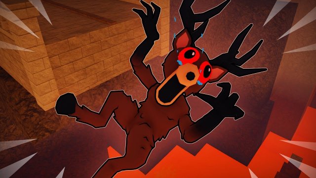 ОЛЕНЬ ПАДАЕТ В ВУЛКАН! 99 НОЧЕЙ В ЛЕСУ. Анимация Roblox | 99 NIGHTS IN THE FOREST
