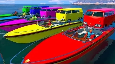 Маленький автобус на лодочном транспорте - Моды для GTA