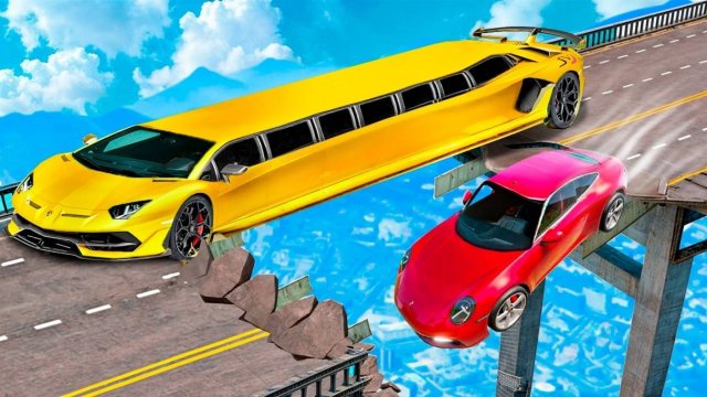 Сможет ли тачка перелететь сломанный мост в гта 5 ? - эксперимент в gta 5