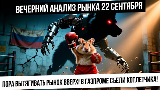 Вечерний анализ рынка 22 сентября. Кукл съел котлетчика в Газпроме, пора разворачиваться! Бакс вниз