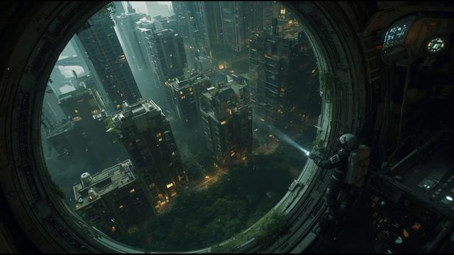 Spherical Ark Ruins 🌍 2-Hour Lonely Ambience ｜ Curved City Decay ｜ Drifting in Space ｜ Abandoned