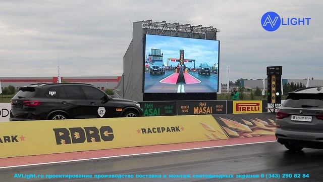 AVLight светодиодный LED экран 8 (343) 290 82 84. Установлен на гоночной трассе RDRC Racepark