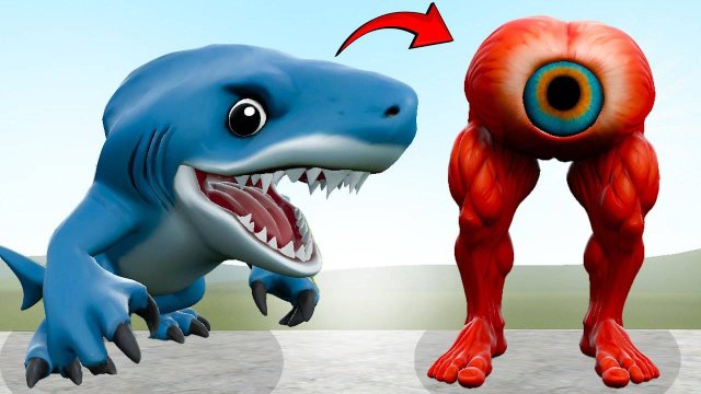 Новый тралалелодон против ток-ток-матаха, итальянский мем brainrot в garry's mod