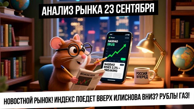 Анализ рынка 23 сентября. Сегодня новостной рынок, но стратегически -вверх! Рубль, нефть, газ!