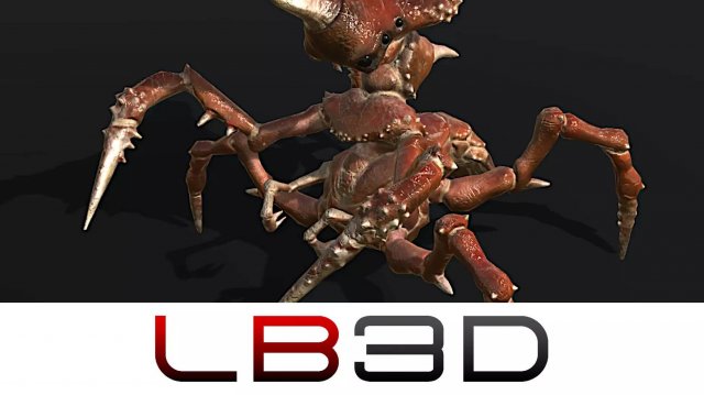 Asset Unity - Insectoid Crab Monster: Lurker of the Shores (20 Animations)