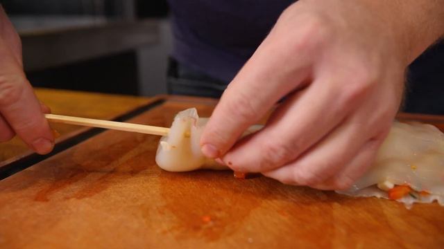 Фаршированный кальмар на газовом гриле KOCH Gourmet 300