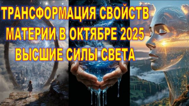 ТРАНСФОРМАЦИЯ СВОЙСТВ МАТЕРИИ В ОКТЯБРЕ 2025. ИНФОРМАЦИЯ ОТ ВЫСШИХ СИЛ СВЕТА