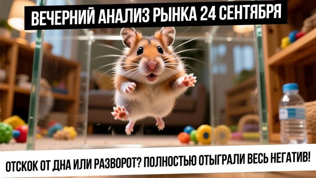 Вечерний анализ рынка 24 сентября. Отскок по рынку или разворот? Рынок устал падать? Рубль! Юань!