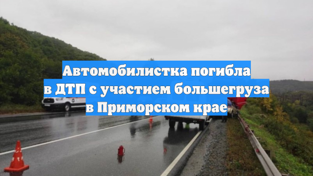 Автомобилистка погибла в ДТП с участием большегруза в Приморском крае