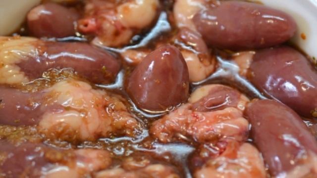 Куриные сердечки в духовке