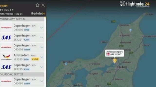 ‼️🇩🇰🏴☠Опять русские?! Аэропорт в Дании закрыт из-за БпЛА в воздушном пространстве, — Flightradar