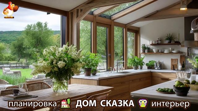 Сказочный дом мечты – 3D идея для вдохновения с планировкой и интерьером 🏡🏚️🏠 вариант (390)
