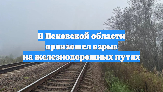 В Псковской области произошел взрыв на железнодорожных путях