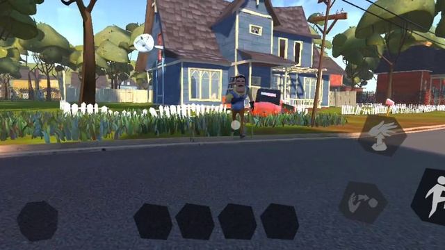Забрались на крышу и украли лампу в Hello Neighor