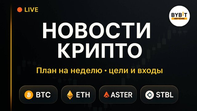 Рынок сегодня → прогноз BTC, ETH, ASTER, STBL — новости, уровни, торговые цели