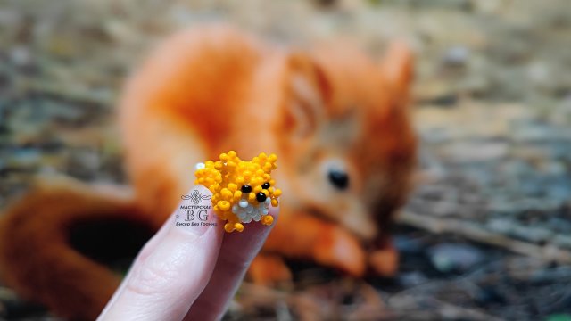 Мастер-класс Белка из Бисера/Для начинающих/бисероплетение