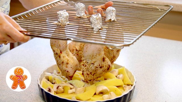 Необычный способ приготовления🍗 Курица с картофелем