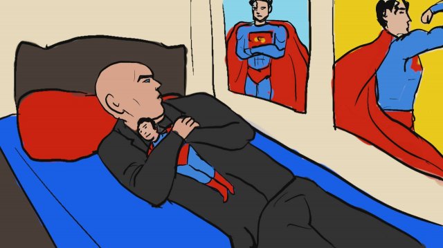 Лекс Лютор всегда держит своих врагов близко - Анимация в Procreate Dreams