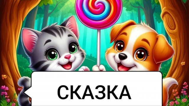 Как Котенок и щенок нашли волшебный леденец