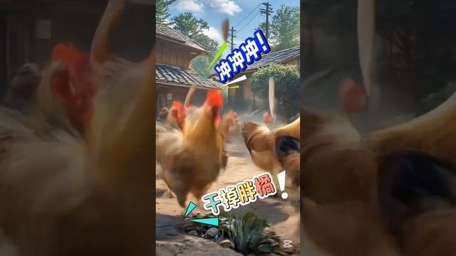 The orange cat deceived the chicken & paid a big price for it 🤣#catstory #aicat ##cuteanimal