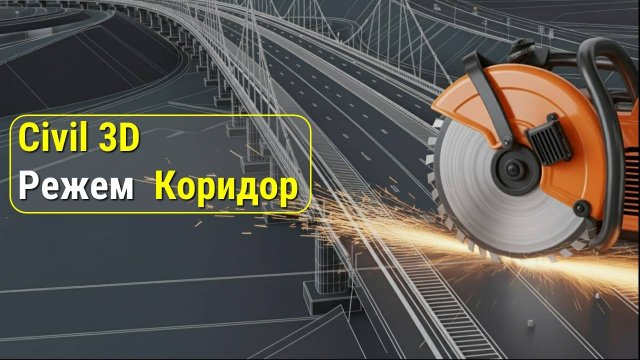 Civil 3D PRO уровень: Нестандартное сечение коридора в стыке с путепроводом