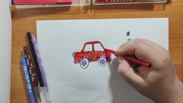 Рисуем Машинка лёгкая легковушка