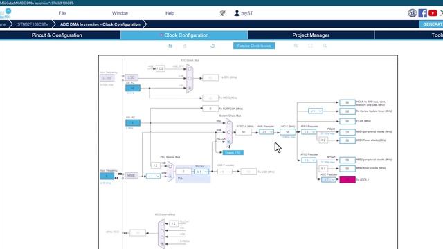 Урок по STM32 N38  Работа с АЦП используя DMA