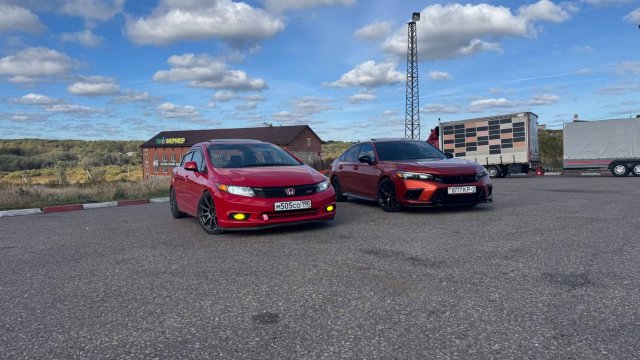 Заезд Civic Si 9 vs Civic Si 11